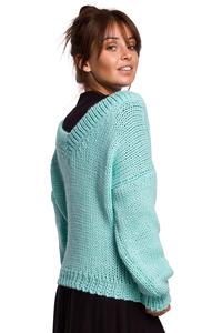 Classic Sweater with V-neck on the front and back - Mint