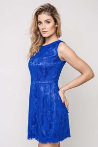 Blue Mini Coctail Lace Dress