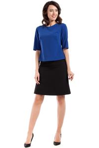 Blue Classic 1/2 Sleeves Blouse