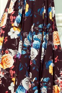 Black Flowers Maxi Elegant Dress