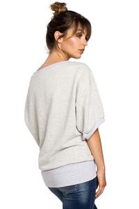 Light Grey Oversized Blouse