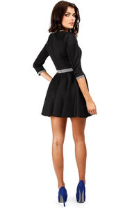 Black Retro Style A-line Mini Dress