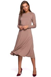 Cappuccino Flared Casual Midi Dress