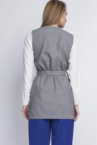 Houndstooth Stylish Ladies Vest with a Belt