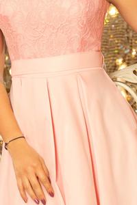 Light Pink Evening Dress with Lace