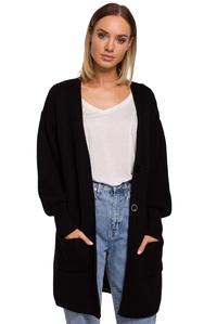 Long Cardigan with Pockets (Black)