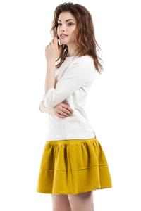 Yellow Frilled Mini Skirt