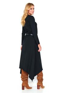 Black Asymetrical Midi Dress