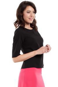 Black Classic 1/2 Sleeves Blouse