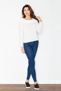 Ecru Knitwear Wide Tourtle Neck Blouse