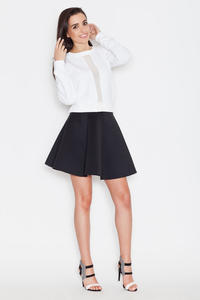 Black Light Pleates High Waist Mini Skirt