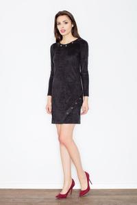 Black Round Rivets Casual Dress