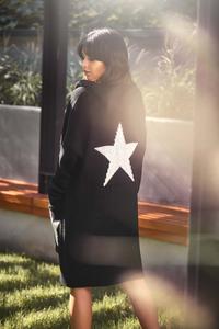 Long Sweater Hooded With Star