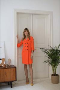 Exclusive Orange Dress Jacket Style