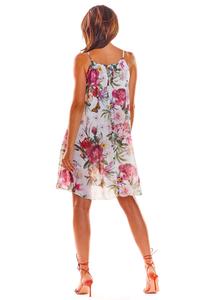 White Flowered Dress Summer Style