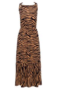 Maxi Dress Leopard Print Sleeveless (camel and black)