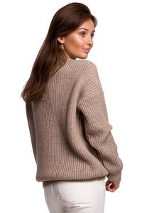 Oversize extended cut sweater - Cappuccino