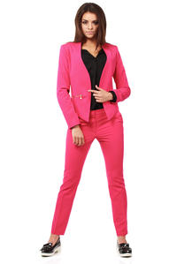 Pink Trendy Mode Tapered Style Long Pants