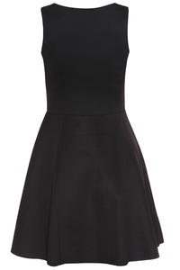 Black Light Hearted Sleeveless Flare Date Dress