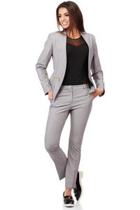 Grey Trendy Mode Tapered Style Long Pants