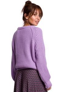 Classic Sweater with Neckline - Lavender