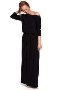 Black Knitted Maxi Dress with belt