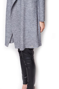 Grey Long Waterfall Cardi Sweater Coat