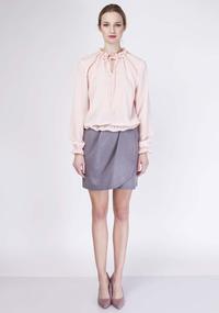 Pink Romantic Blouse with Frills
