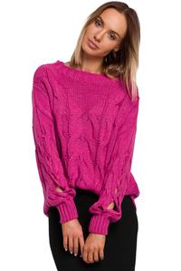 Warm Boat Neck Sweater (Fuchsia)