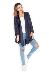 Dark Blue Loose Lapels Light Spring Coat