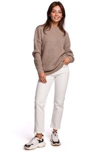 Oversize extended cut sweater - Cappuccino