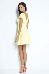 Yellow Mini Dress with a Frill