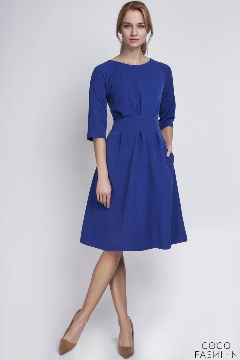 smart blue dress