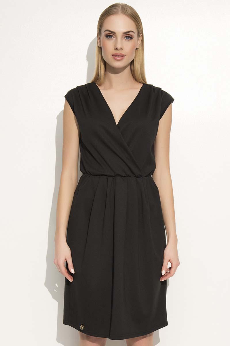 black v neck dresses