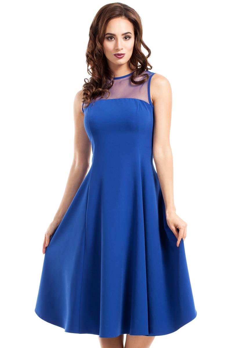 cornflower blue cocktail dress