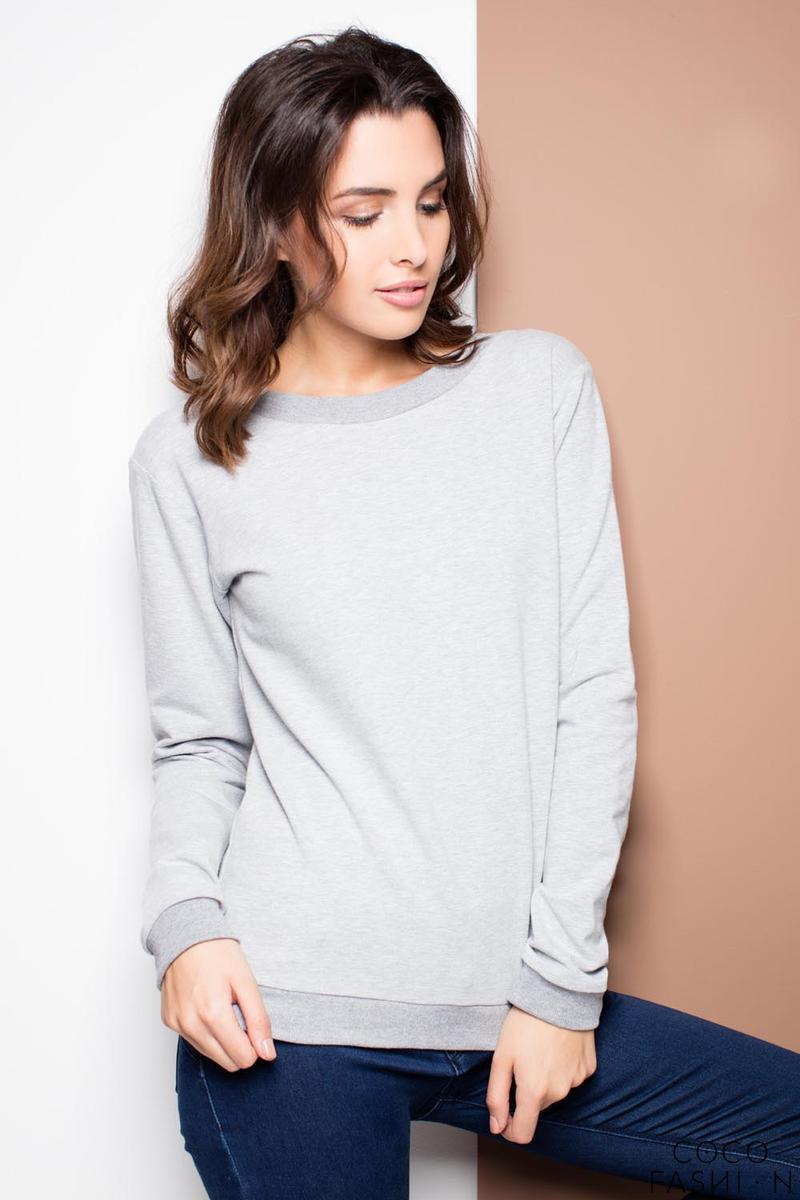Light Grey Long Sleeves Jumper with Big Bow